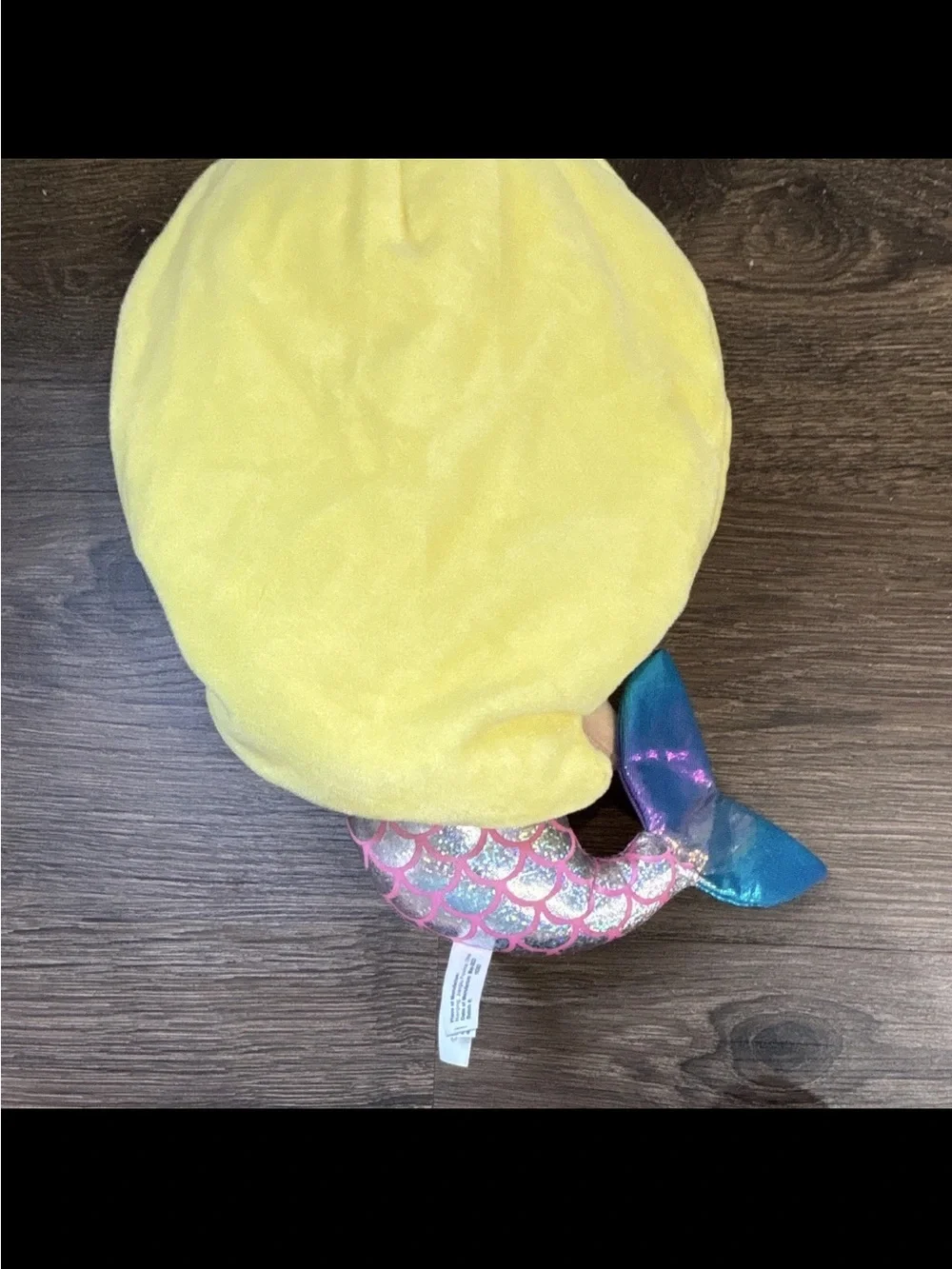 Barbie Plush Mermaid Doll - Yellow Hair, Purple Outfit, Blue Tail Accent